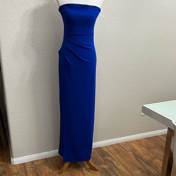 Lulu's Royal Blue Long Strapless Dress - Picture 8 of 8
